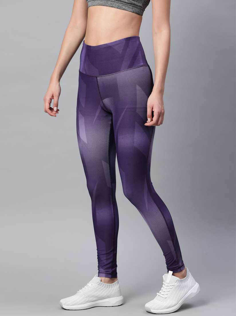 Buy Reebok Women Purple Printed SR Lux 2.0 High Rise AOP Tights Tights for Women 13539020 Myntra