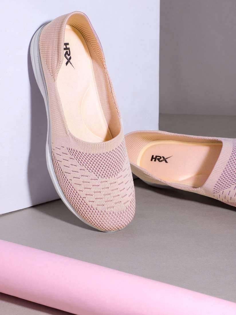 Buy HRX by Hrithik Roshan Women Peach Coloured Woven Design Soft Walk Ballerina Shoes Sports Shoes for Women 13553378 Myntra