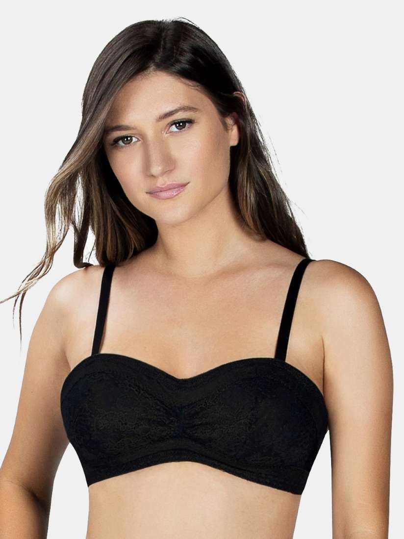 Plus size padded bandeau bra clearance