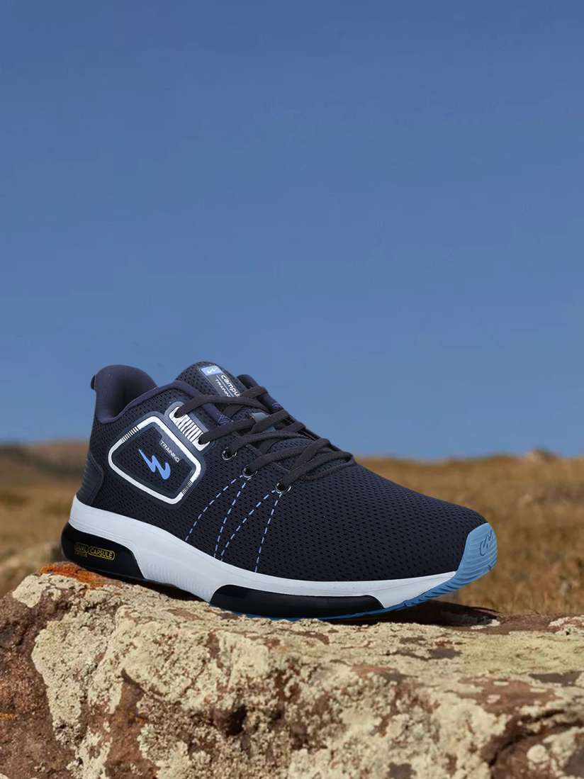 Campus navy blue running shoes on sale