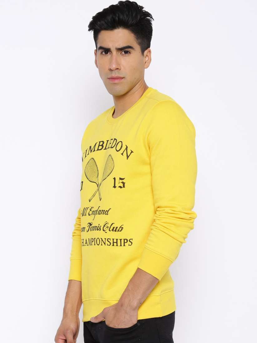 Buy Solly Sport By Allen Solly Yellow Wimbledon Sweatshirt Sweatshirts for Men 1357607 Myntra