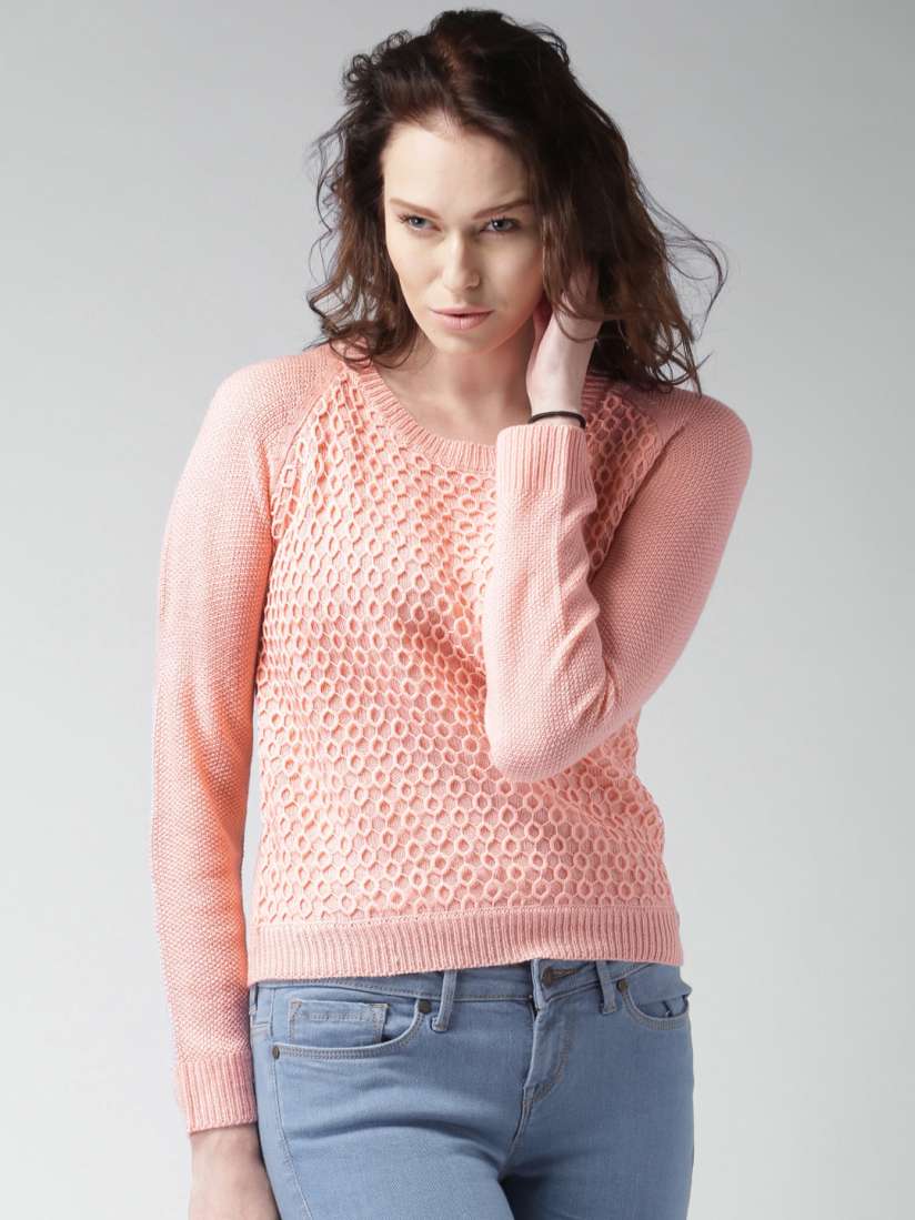 Peach colour sweater on sale