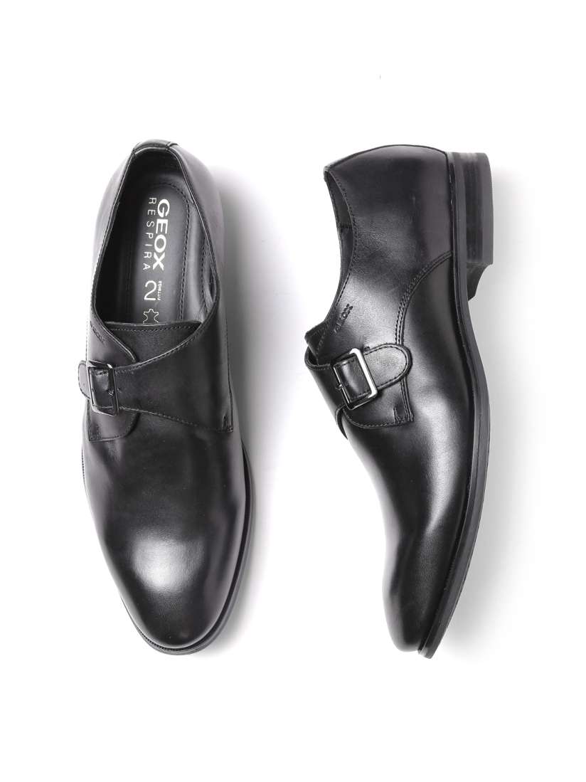 Buy GEOX Respira Men Black Italian Patent Leather Monks Formal Shoes for Men 1358047 Myntra