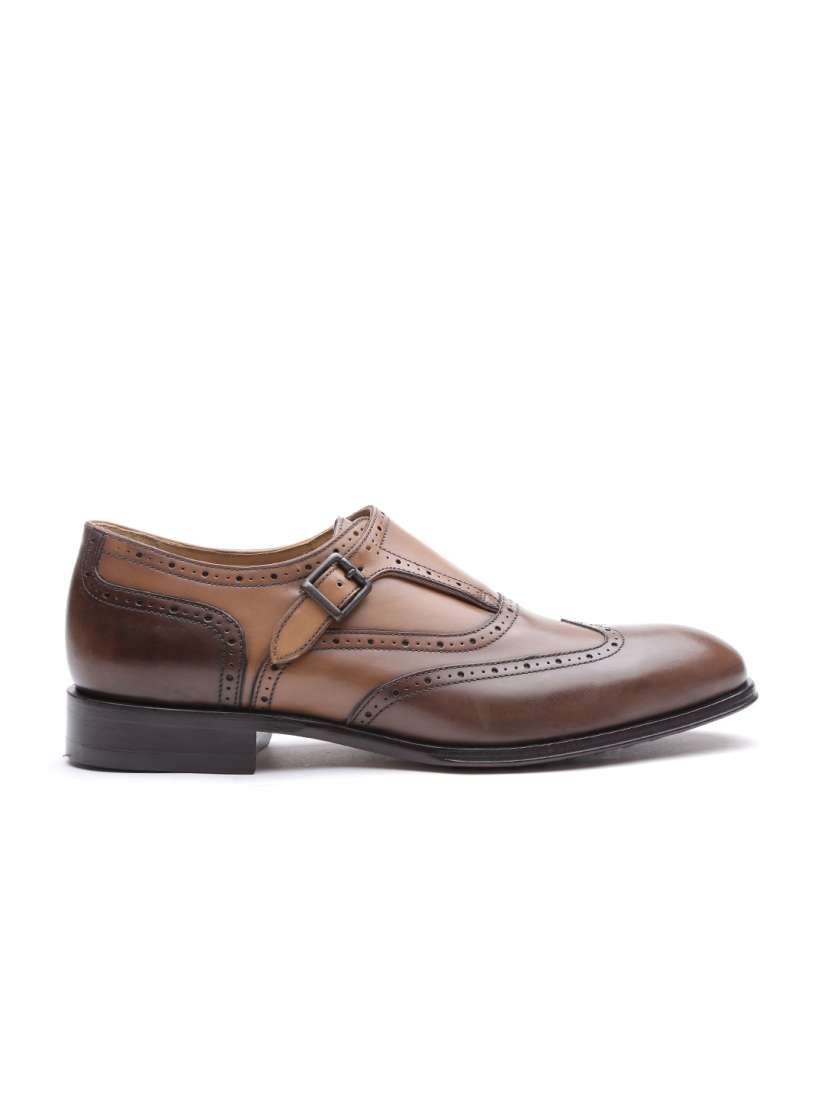 Buy GEOX Cuoio Men Brown Italian Patent Leather Monks Formal Shoes for Men 1358062 Myntra