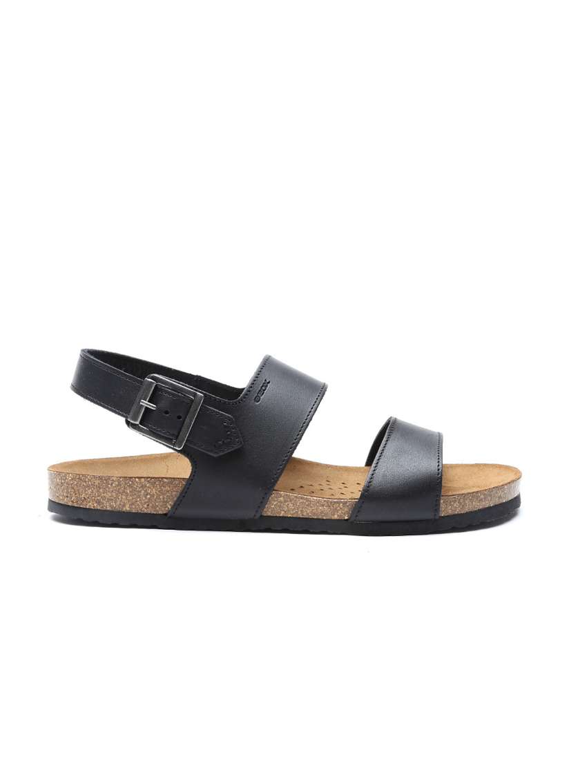 Buy GEOX Respira Men Black Breathable Italian Patent Leather Sandals Sandals for Men 1358297 Myntra
