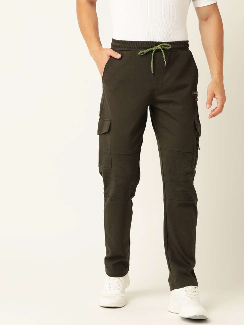 Buy Monte Carlo Men Olive Green Cargo Style Track Pants Track Pants for Men 13586326 Myntra