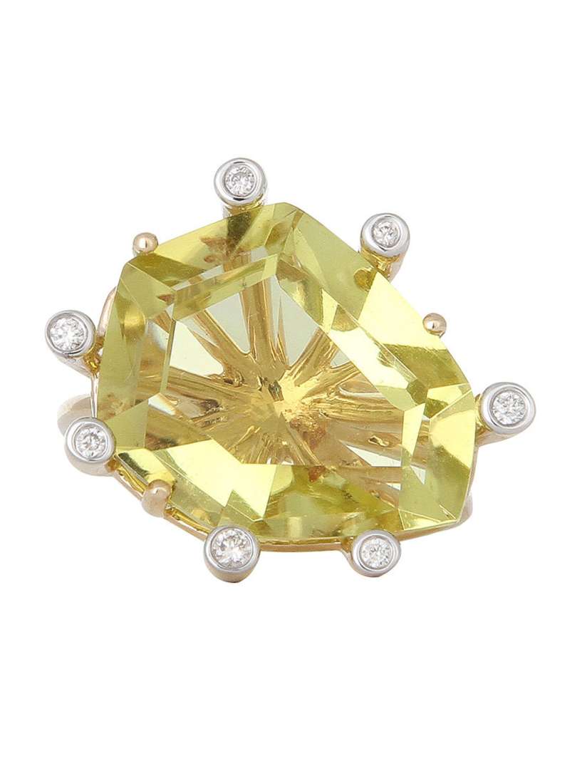 Buy Mia by Tanishq 4.22 g 14KT Gold Precious Ring with Diamonds Topaz Ring Diamond for Women 1358727 Myntra