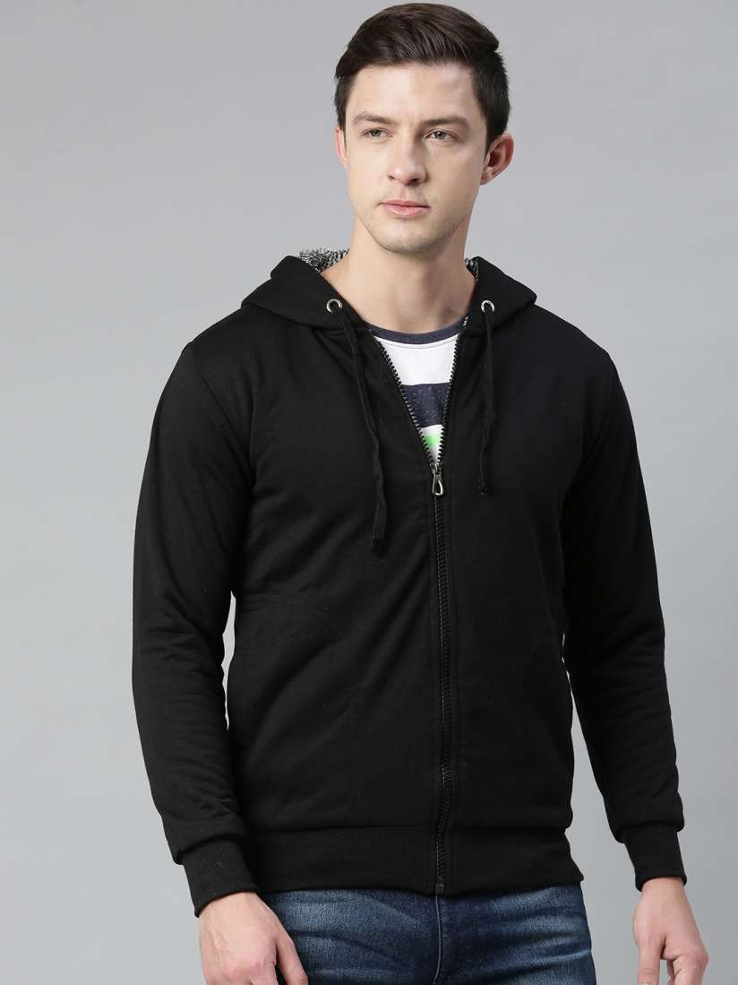 Black hoodie myntra sale