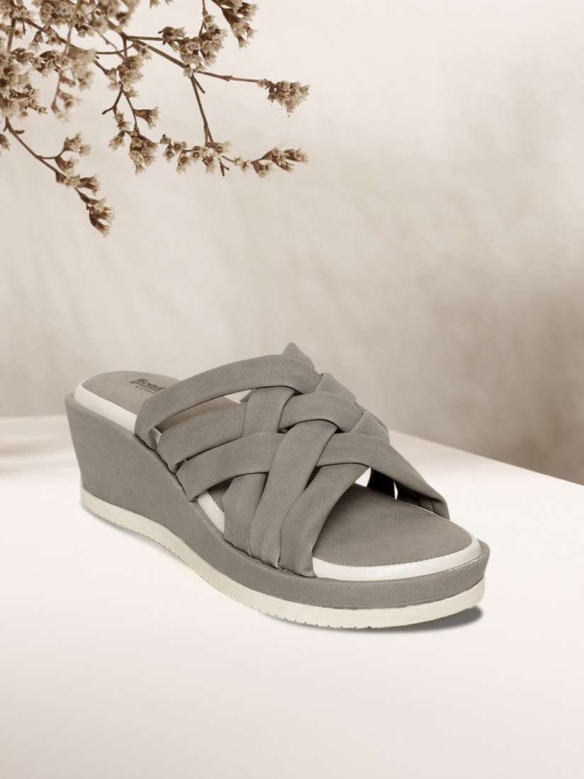 Grey wedges heels deals