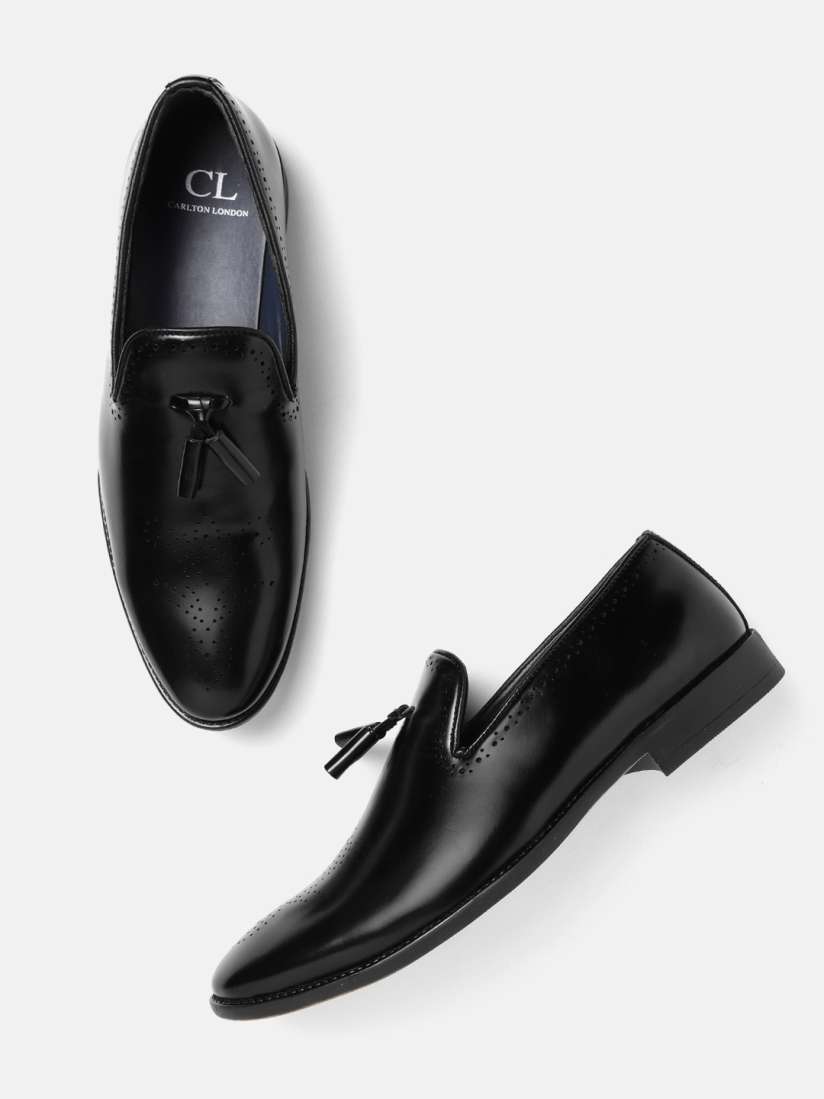 Buy Carlton London Men Black Perforated Tassel Loafers Casual Shoes for Men 13596750 Myntra