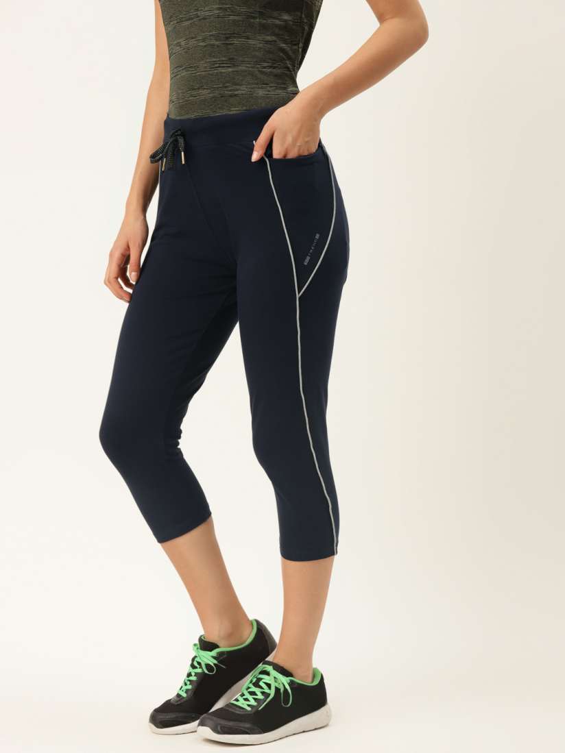 Buy Sweet Dreams Women Navy Blue Solid Three Fourth Track Pants Track Pants for Women 13604670 Myntra