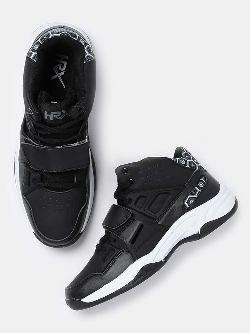 Hrx by hrithik roshan black sneakers on sale