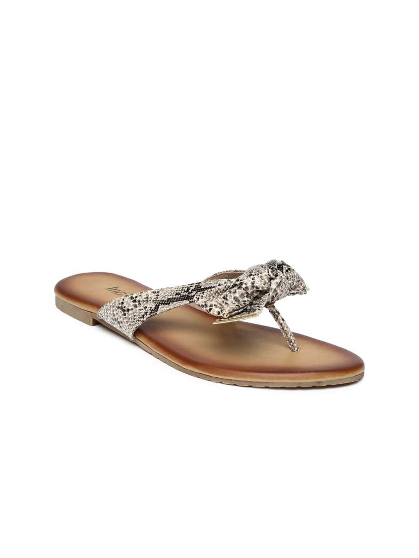 Buy Inc.5 Women Beige Snakeskin Print Flats Flats for Women 1362356 Myntra