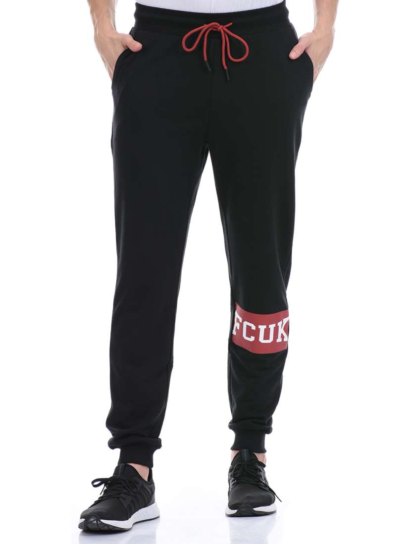 Buy French Connection Men Black Printed Slim Fit Joggers Track Pants for Men 13626756 Myntra