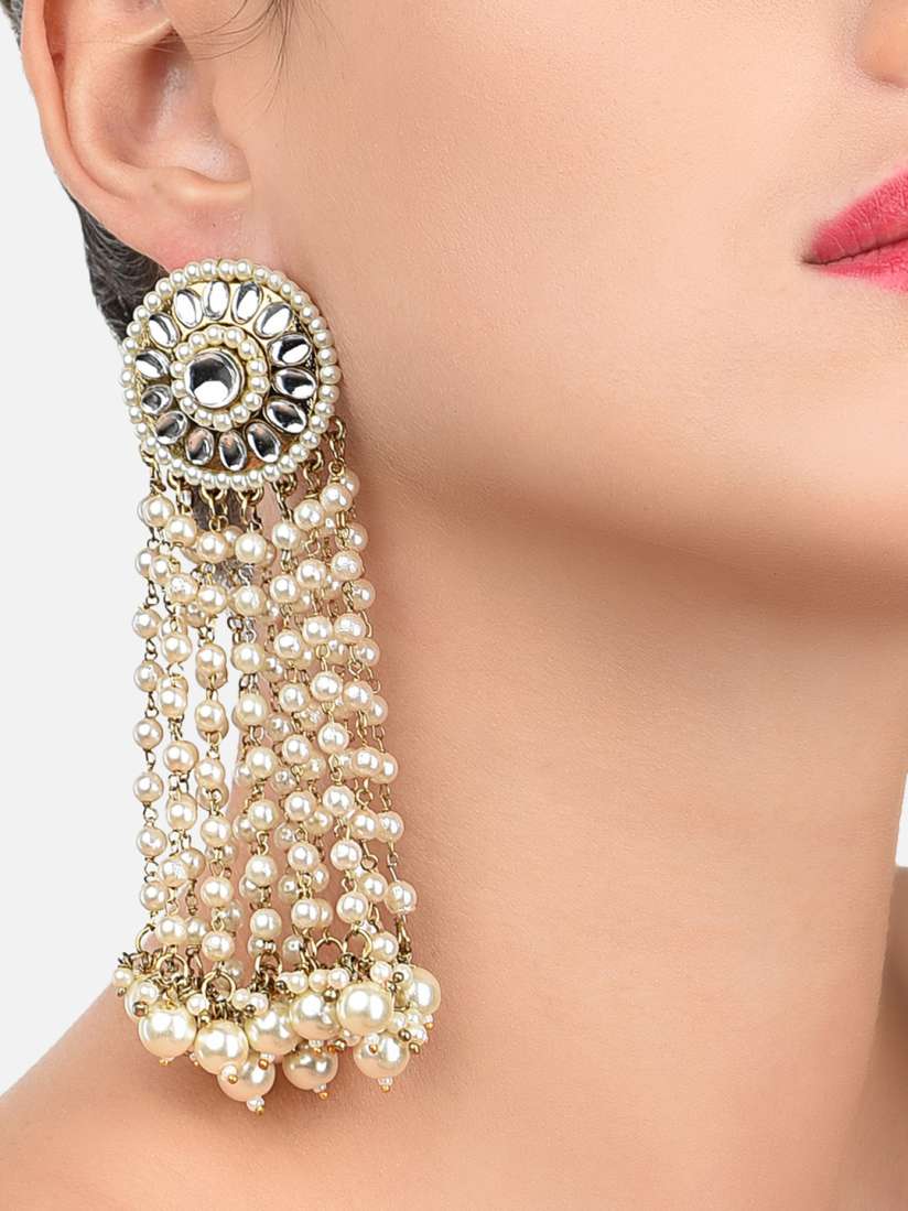 Zaveri pearls earrings myntra on sale