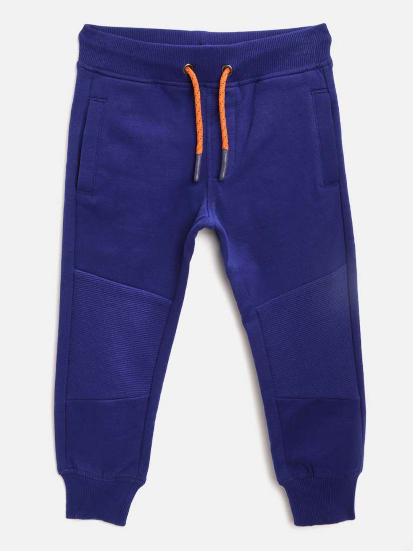 Buy Marks Spencer Boys Blue Solid Fleece Lined Sustainable Joggers Track Pants for Boys 13633222 Myntra