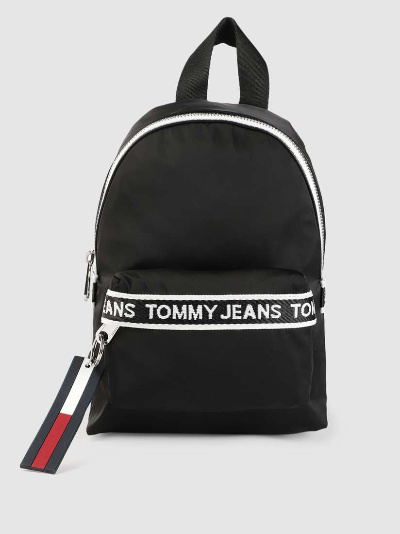 Buy Tommy Hilfiger Women Black Applique MINI LOGO TAPE Backpack Backpacks for Women 13633592 Myntra