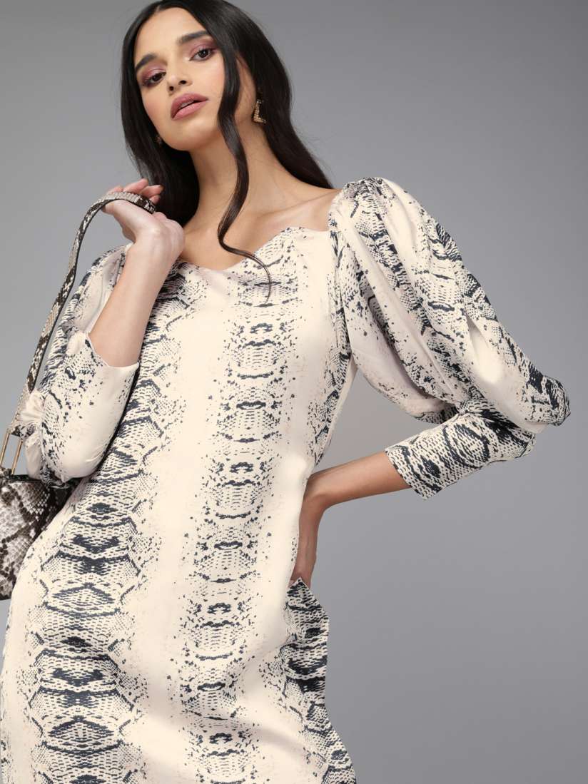 Off white snakeskin dress hotsell