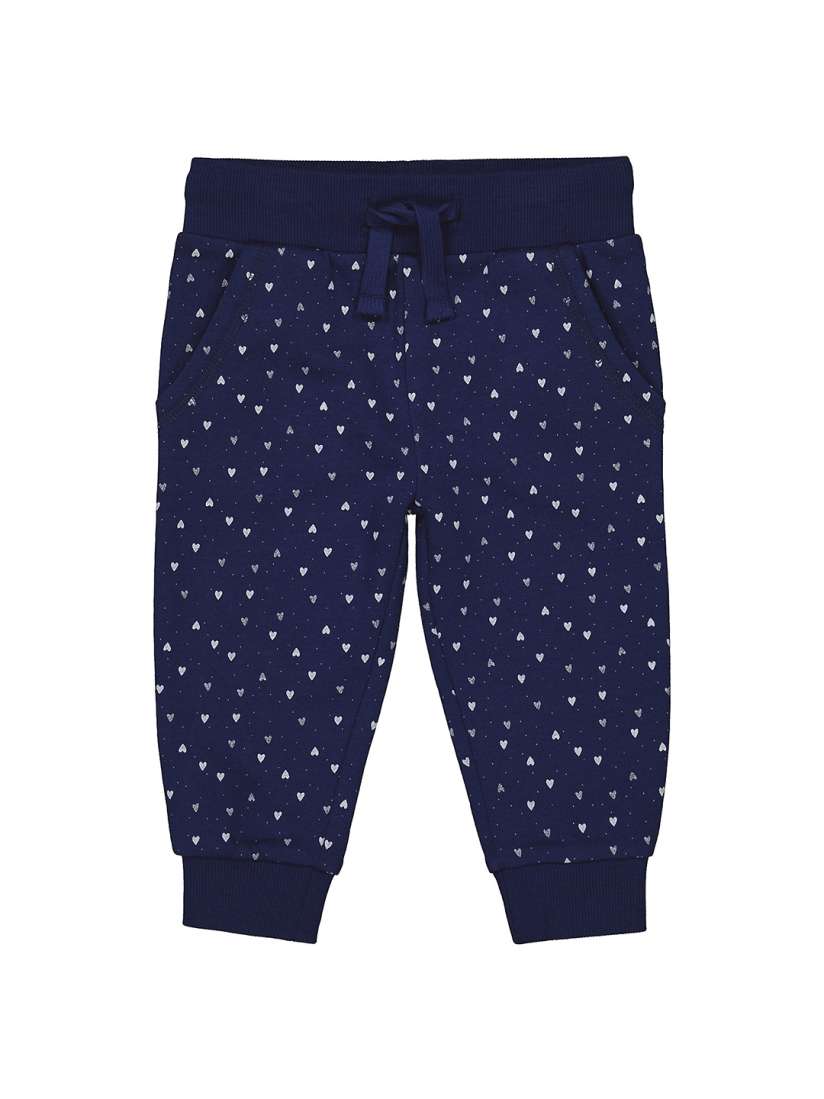 Buy mothercare Girls Navy Blue Printed Pure Cotton Joggers Track Pants for Girls 13635024 Myntra