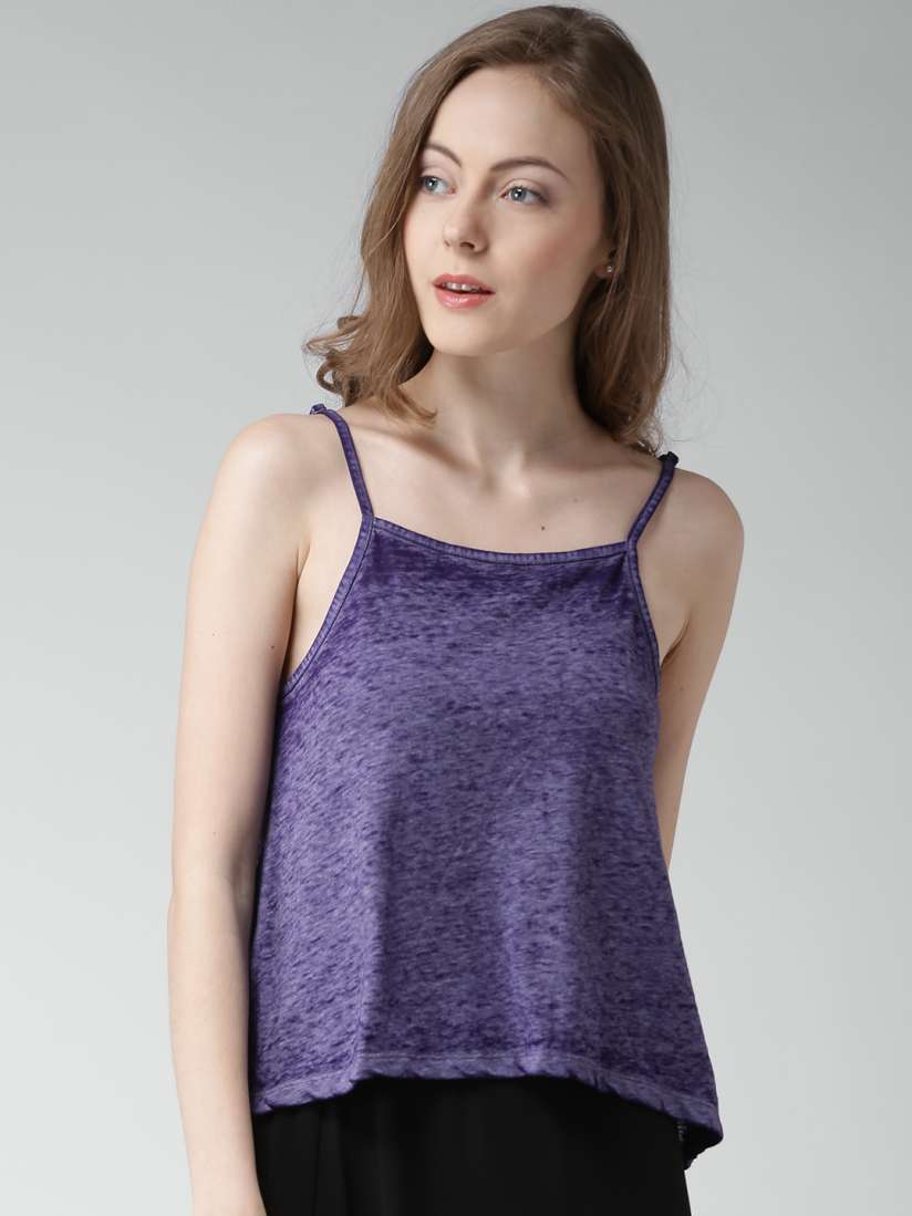 Buy FOREVER 21 Purple Burn Out Spaghetti Top Tops for Women 1365696 Myntra