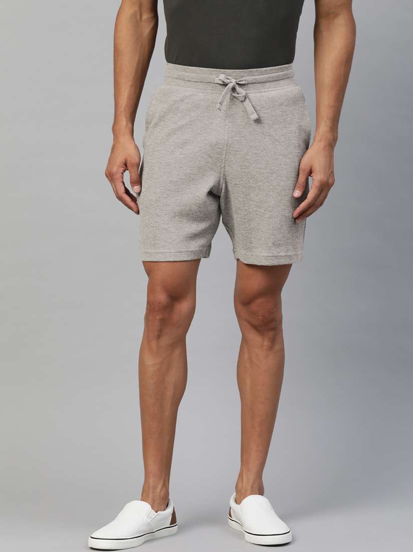 Buy Marks Spencer Men Grey Self Design Regular Shorts Shorts for Men 13661096 Myntra