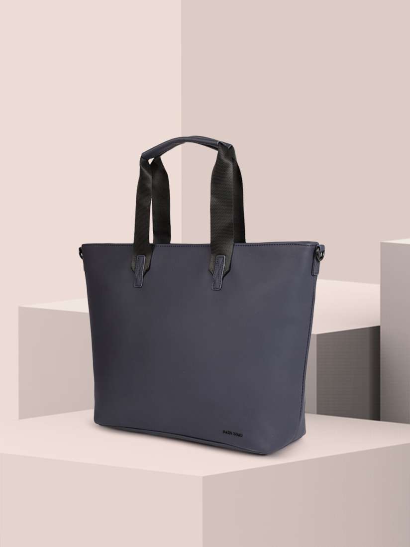 Buy Allen Solly Navy Blue Solid Handheld Bag Handbags for Women 13662312 Myntra