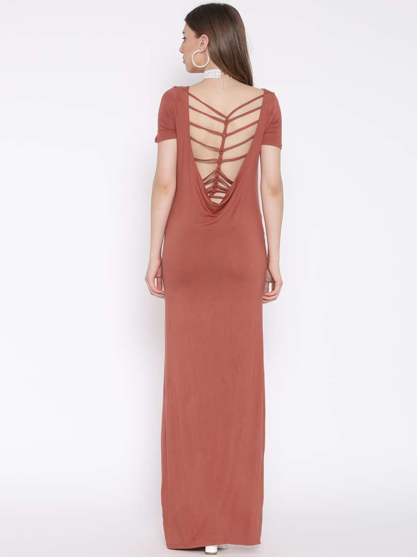 Brick red maxi dress 2025