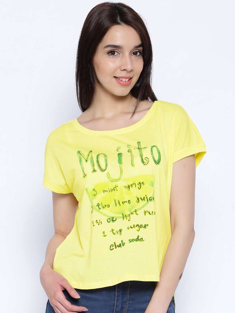 myntra yellow top