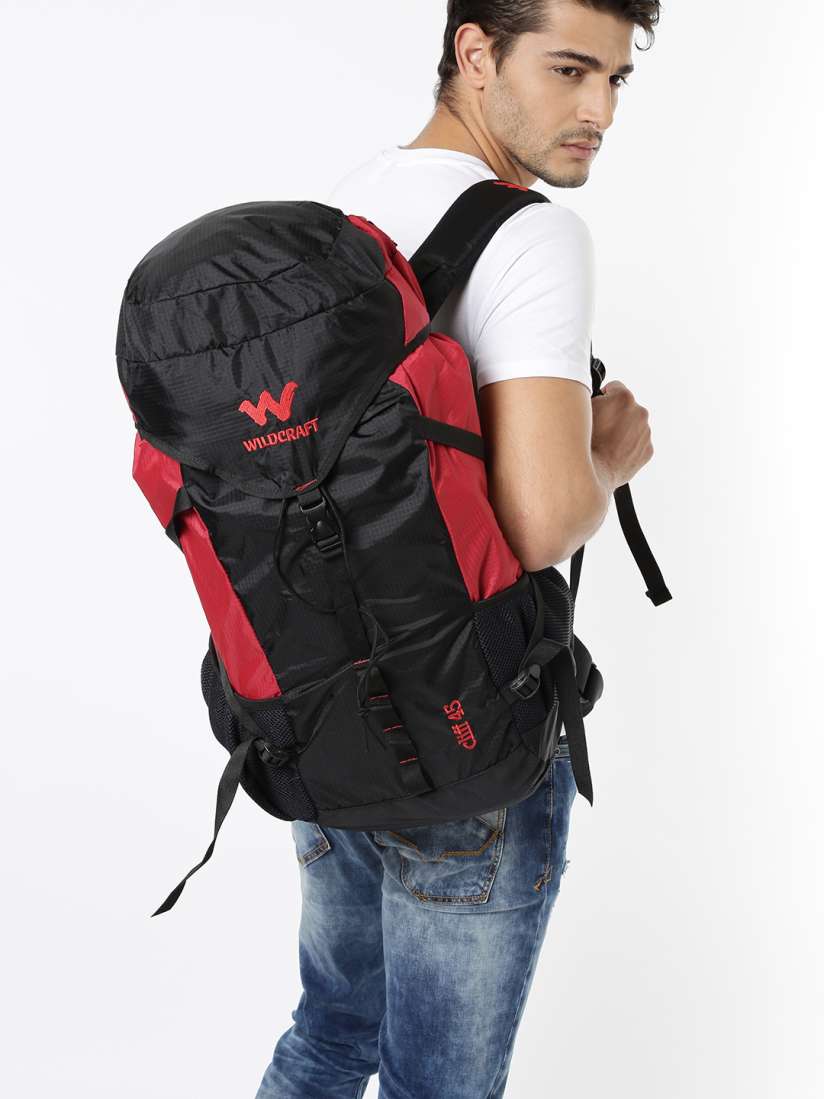 Buy Wildcraft Unisex Black Red Printed Cliff 45 Rucksack Rucksacks for Unisex 1367009 Myntra
