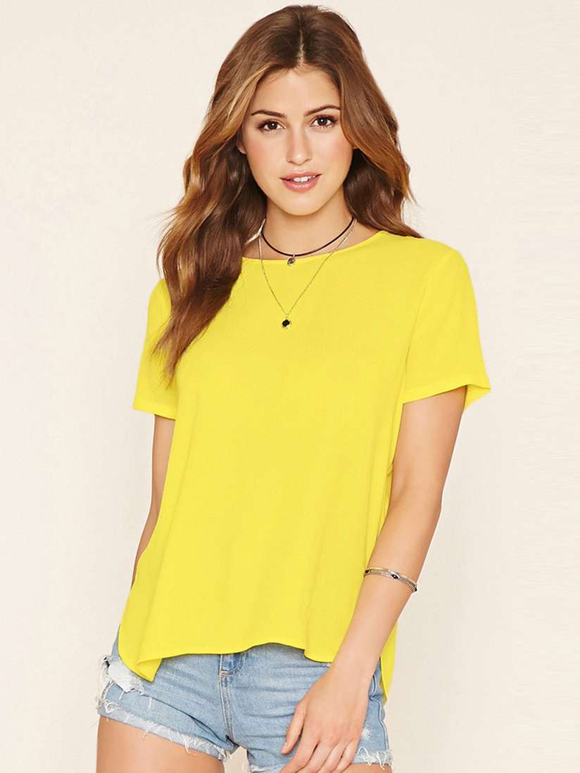 myntra yellow top