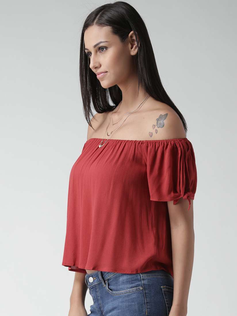 Forever 21 red off the shoulder top outlet