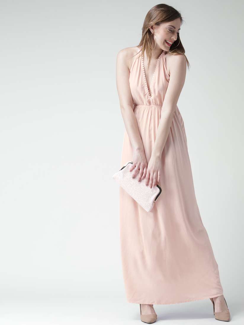 Buy FOREVER 21 Peach Coloured Maxi Dress Dresses for Women 1368220 Myntra