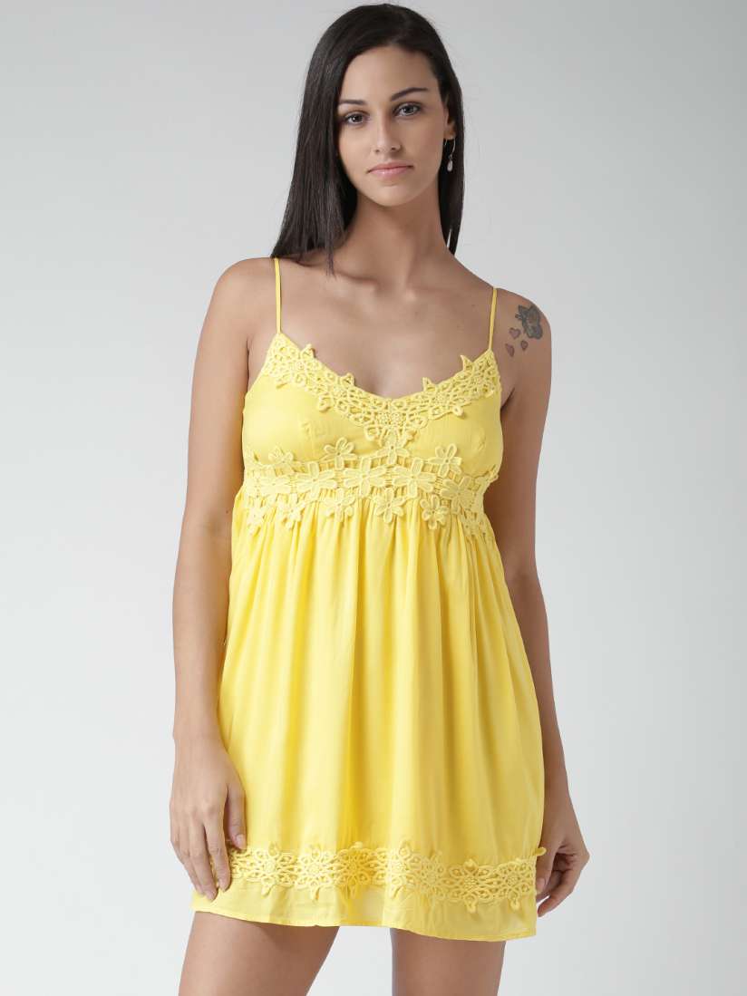 Yellow lace dress forever 21 top