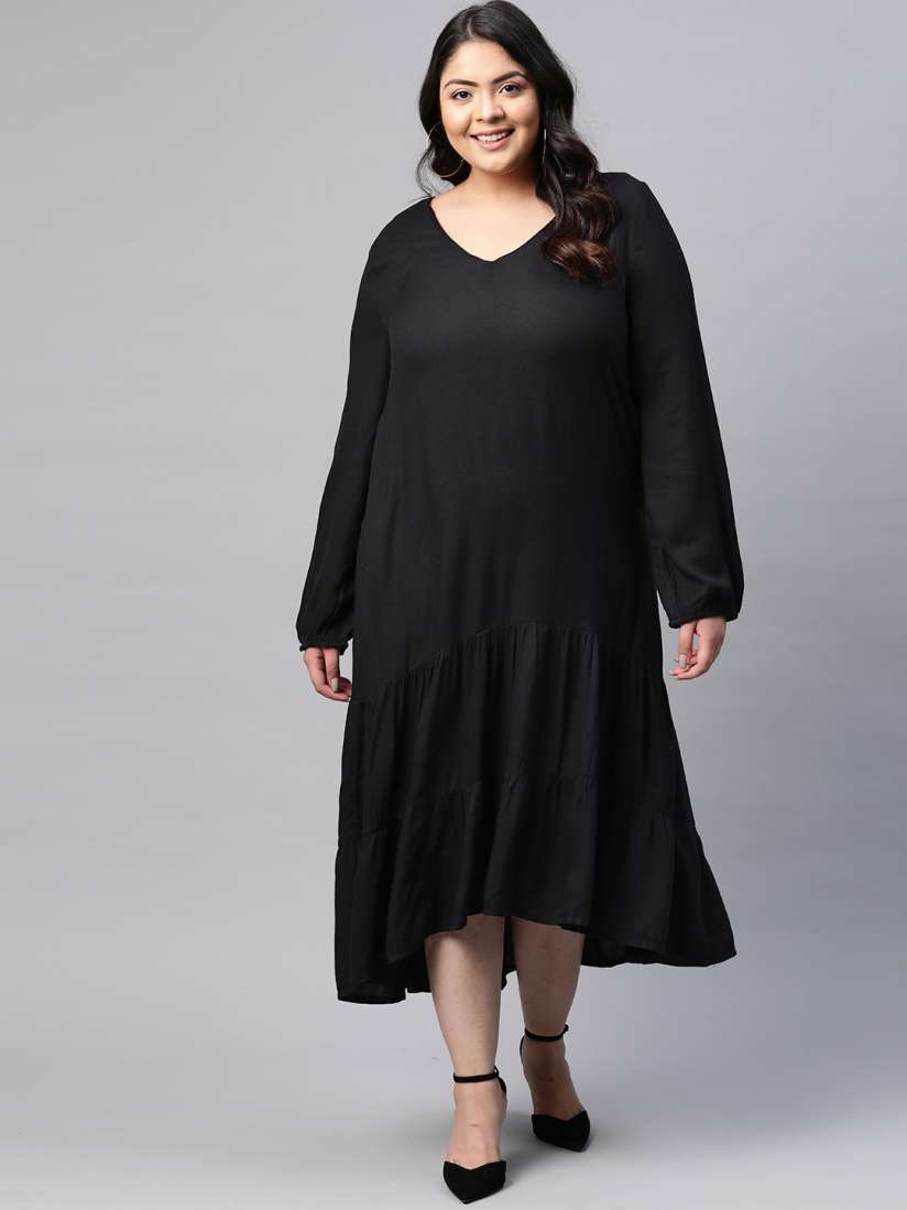 Buy DOROTHY PERKINS Plus Size Women Black Solid A Line Dress Dresses for Women 13693262 Myntra