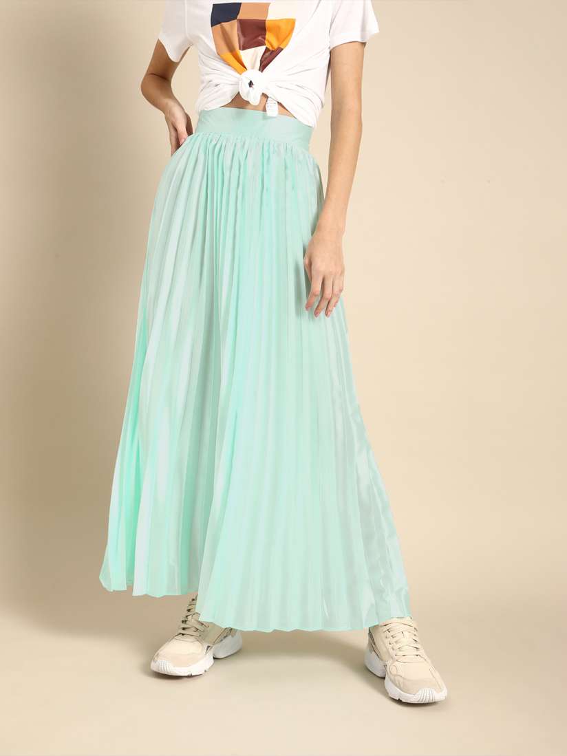 Maxi skirt in sea green deals