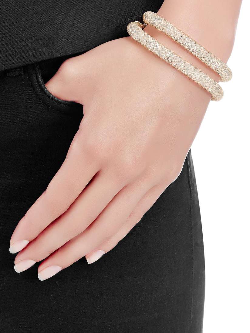 Buy SWAROVSKI Stardust Beige Double Bracelet Bracelet for Women 1369720 Myntra