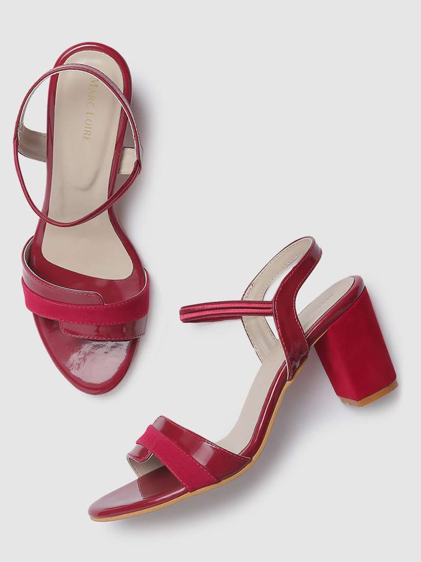 Buy Marc Loire Women Red Solid Sandals Heels for Women 13697668 Myntra