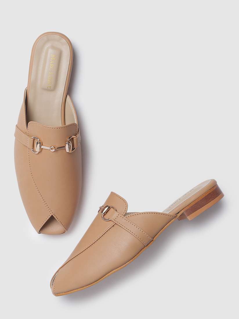 Buy Marc Loire Women Beige Mules with Buckles Flats Flats for Women 13697704 Myntra