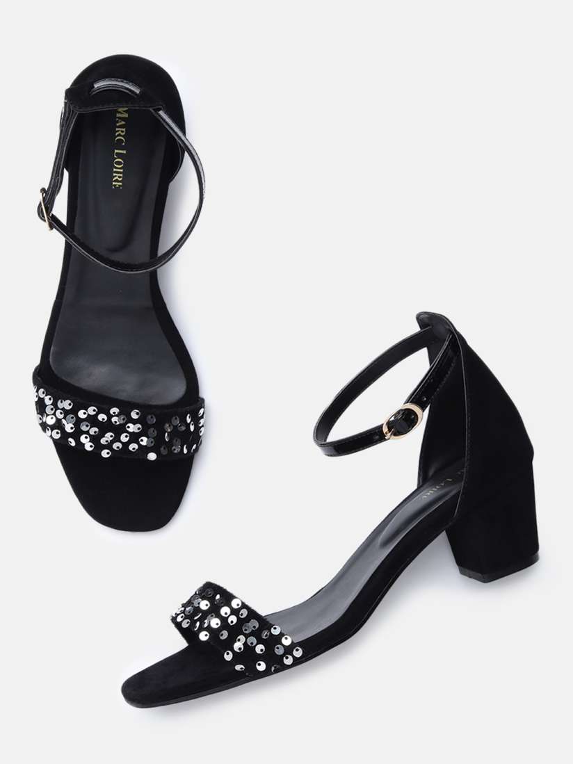 Buy Marc Loire Women Black Solid Sandals Heels for Women 13697752 Myntra