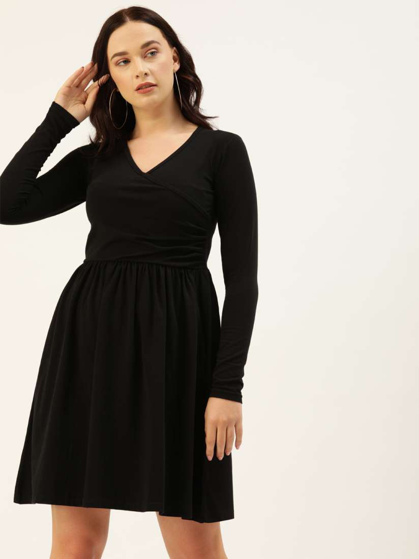 Buy The Dry State Women Black Solid Fit and Flare Dress Dresses for Women 13702020 Myntra