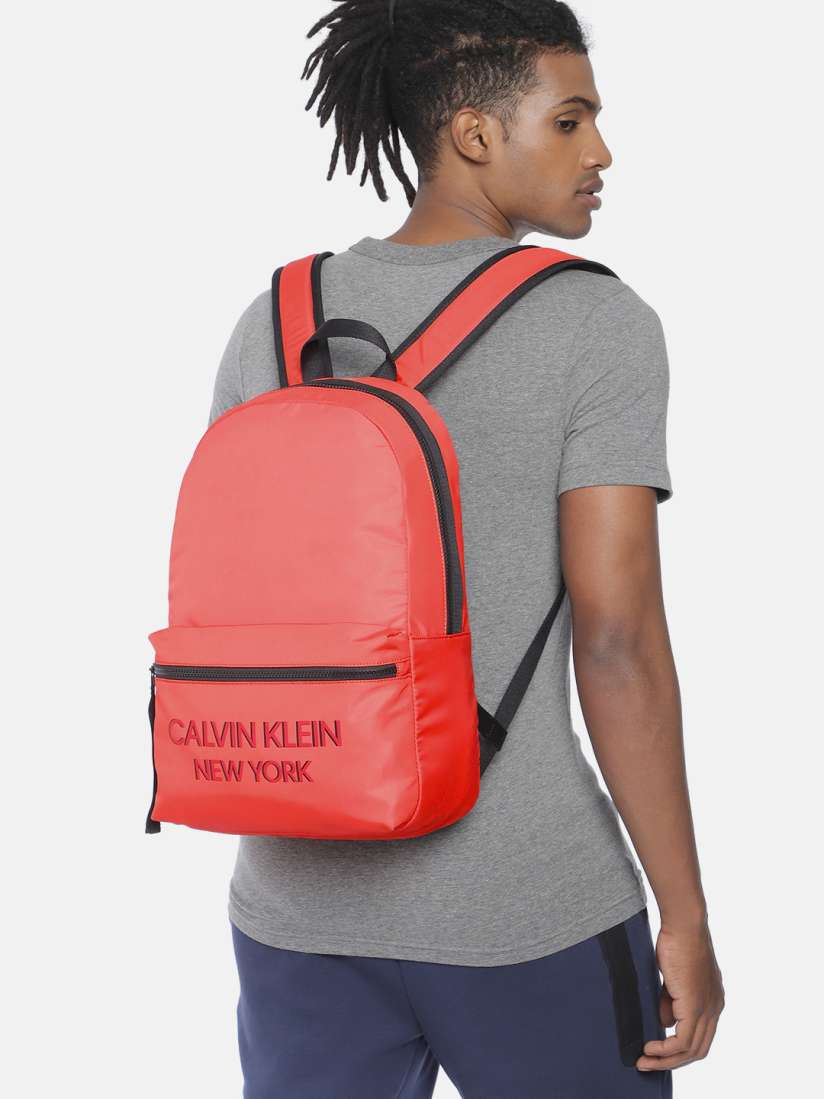 Calvin klein backpack red clearance
