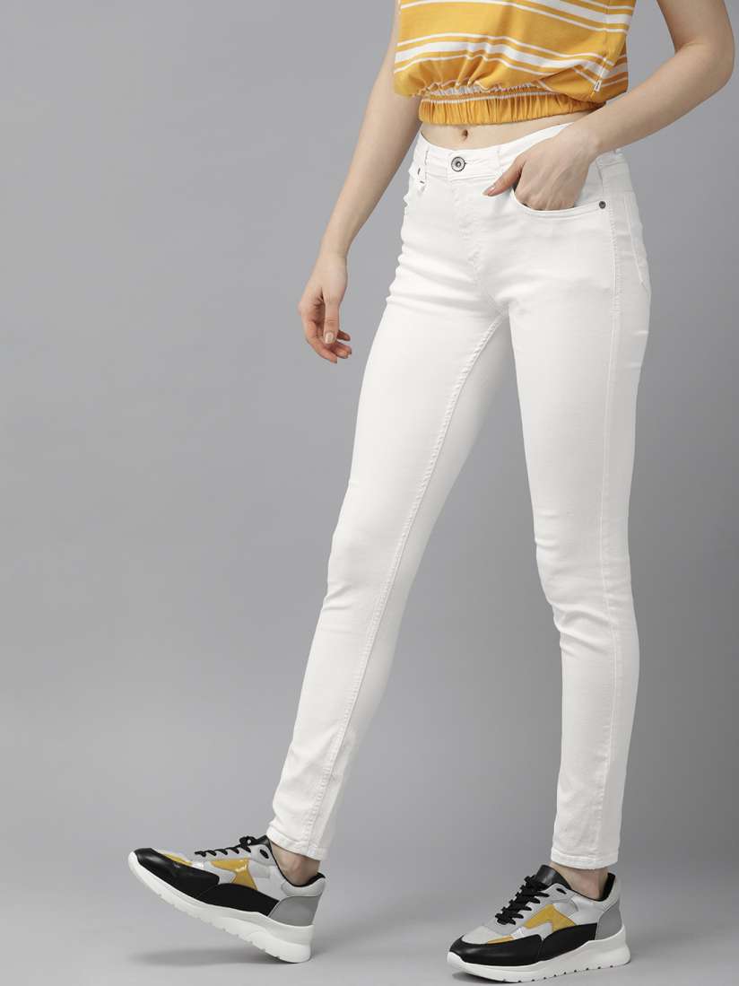 Buy Roadster Women White Skinny Fit Stretchable Jeans Jeans for Women 13710456 Myntra