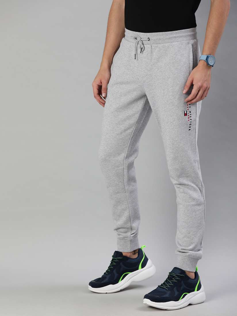 Grey tommy hilfiger track pants online