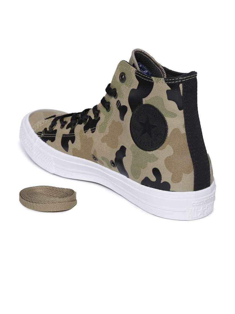 Buy Converse Men Khaki Camouflage Print Chuck Taylor Sneakers Casual Shoes for Men 1373969 Myntra
