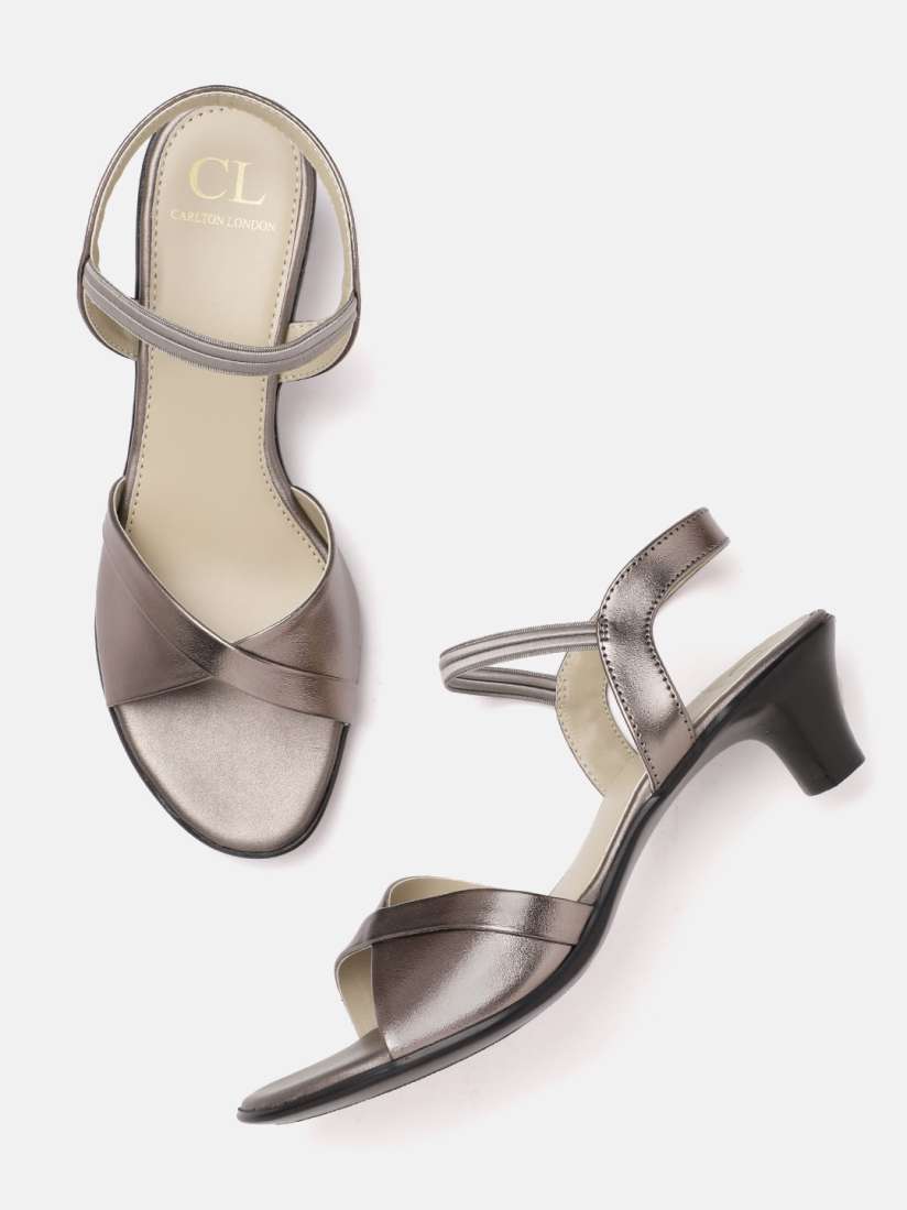Buy Carlton London Women Gunmetal Toned Solid Heels Heels for Women 13741040 Myntra