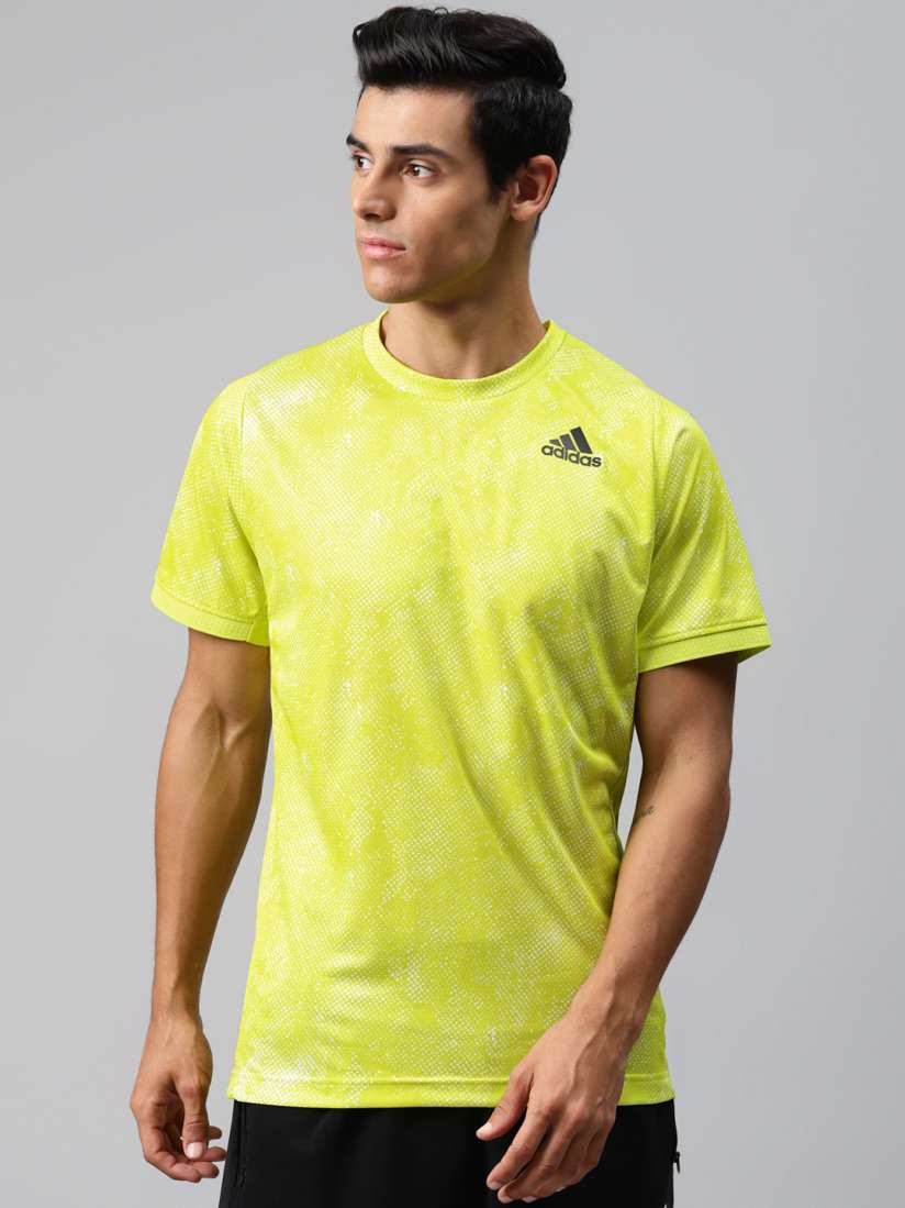 Lime green and white adidas shirt clearance