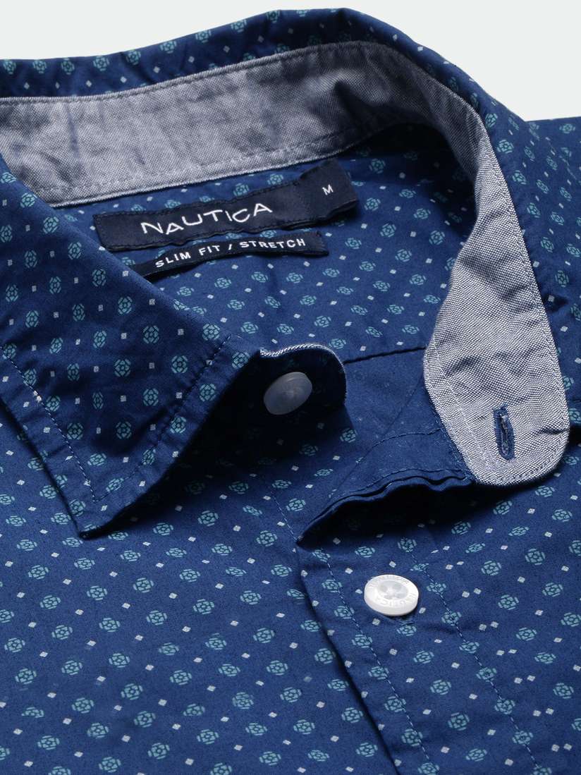 Slim Fit Nautica Classic Fit Stretch Shirt Nautica Men Blue