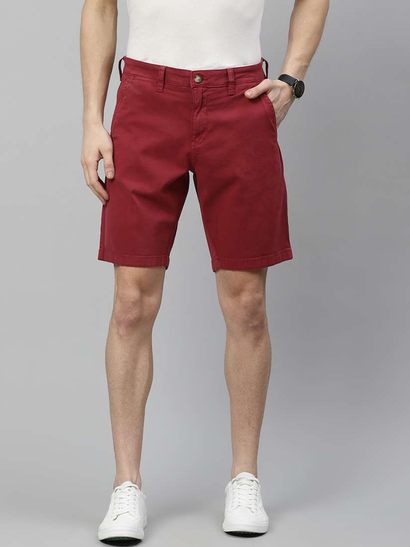 Buy Nautica Men Red Solid Slim Fit Chino Shorts Shorts for Men 13794548 Myntra