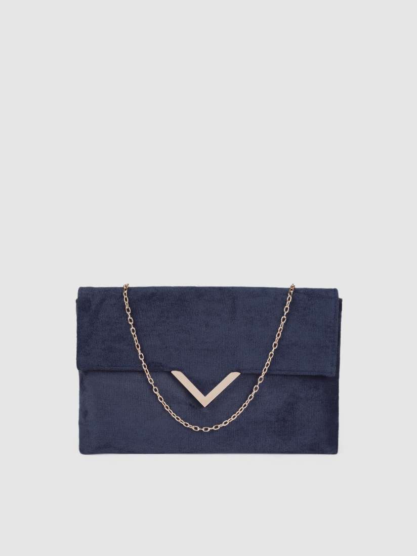 Buy Accessorize Navy Blue Solid Envelope Clutch Clutches for Women 13804314 Myntra