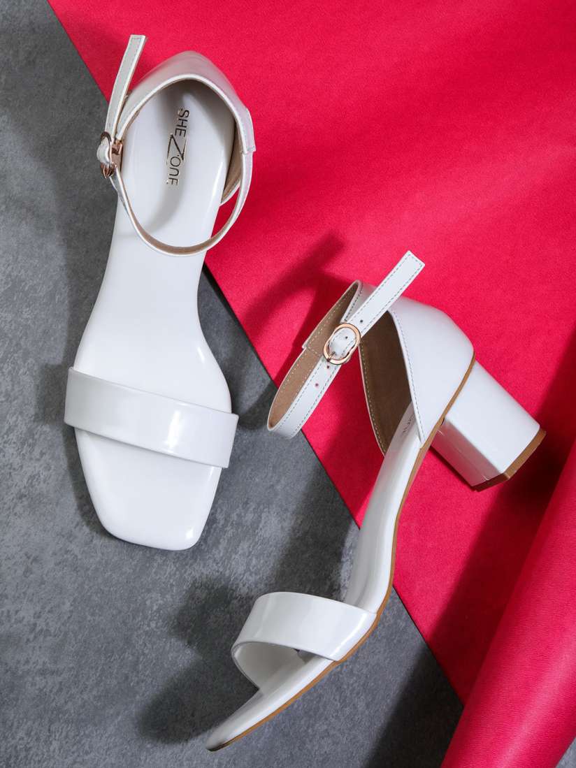 White heels myntra discount